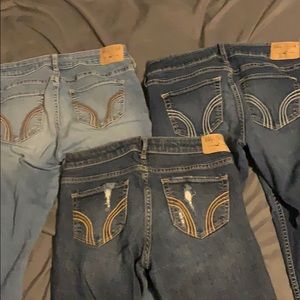3 pairs hollister 3R jeans